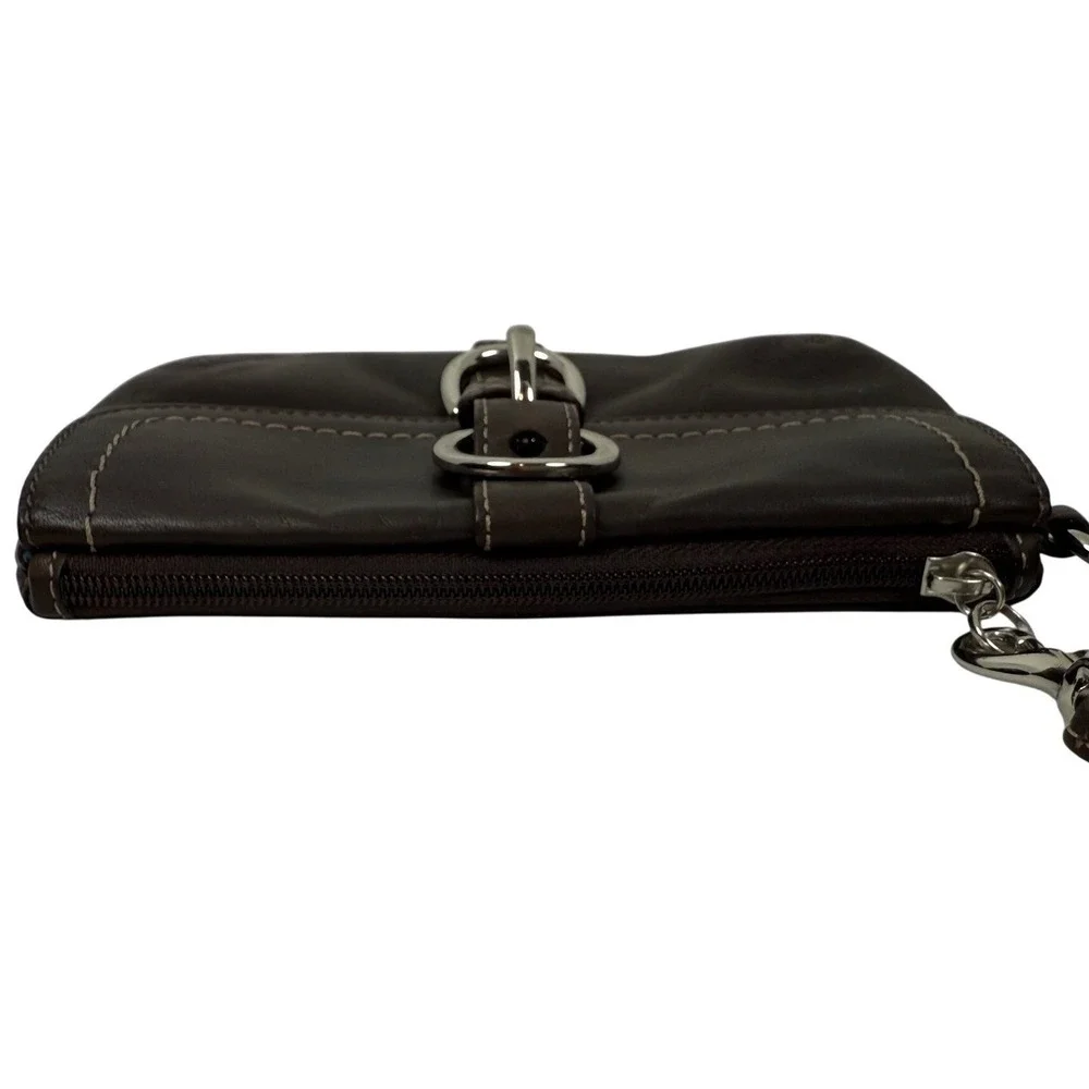 COACH Brown Soho Large Leather Wristlet